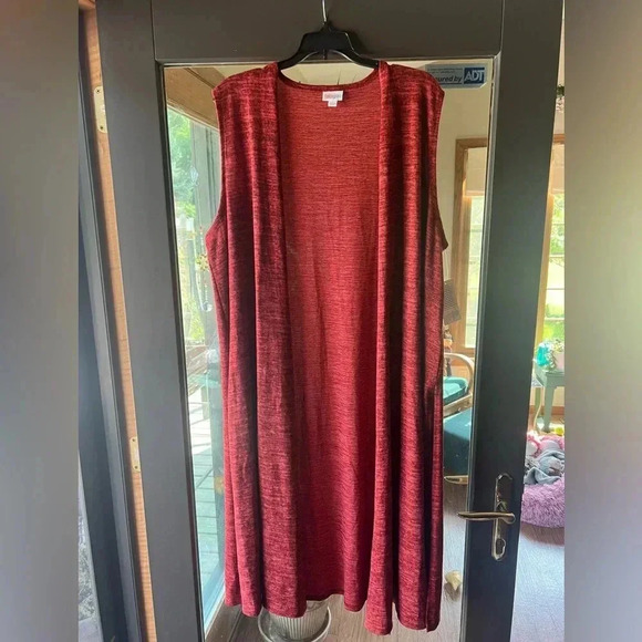 Lightweight longline duster Vest/cover up- side slits size large fall vibes - Picture 1 of 7